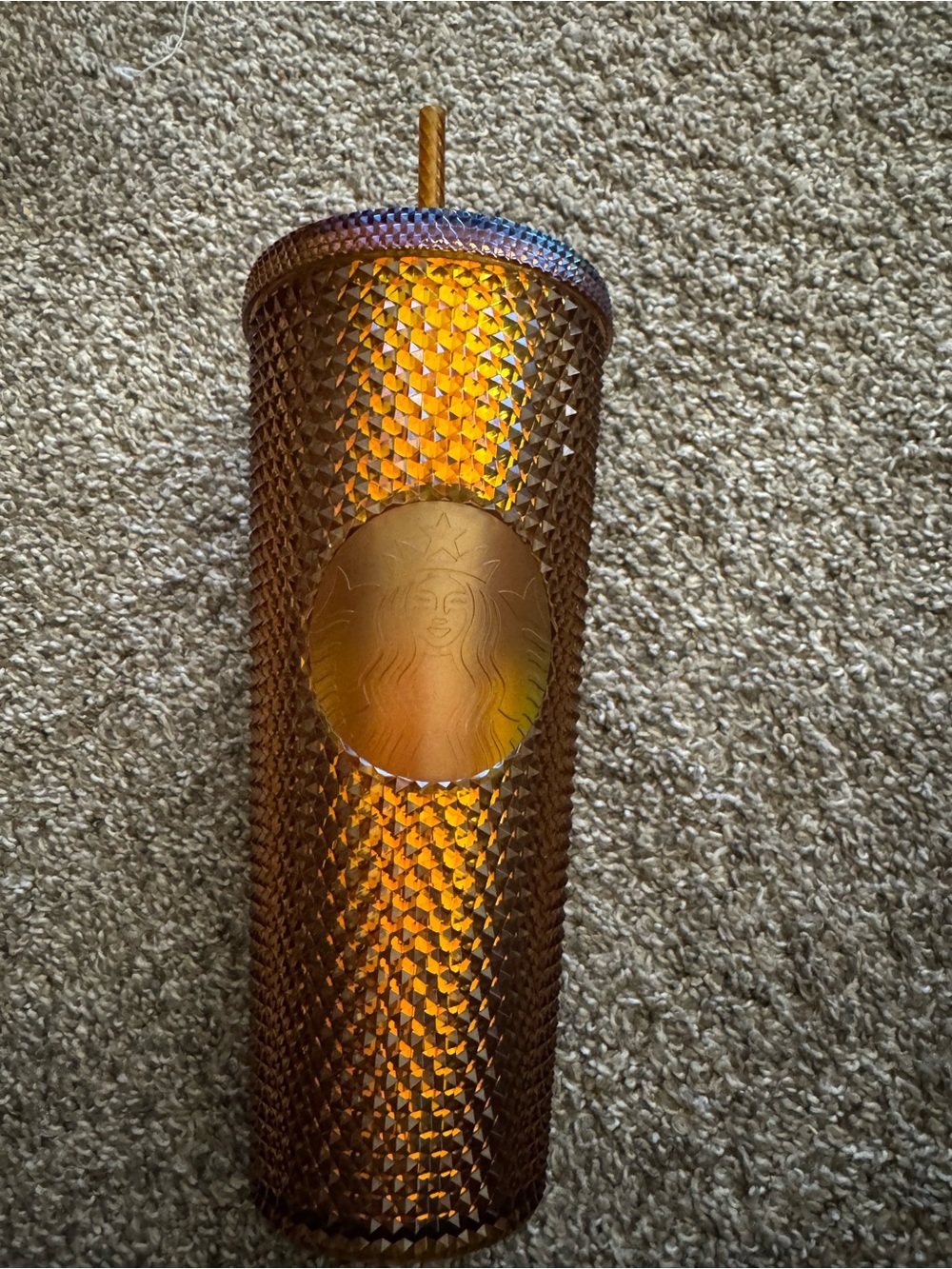 Starbucks Amber Iridescent Studded Tumbler with Lid